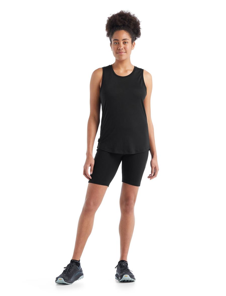 T Shirts Icebreaker Merino Sphere II Tank Femme Noir | FR 1572RVDW